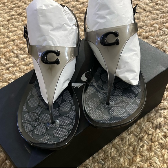 COACH JELLIES SANDALS WATER BEACH SUMMER RUBBER SHOES - Picture 2 of 7